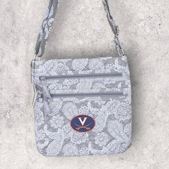 Vera Bradley Collegiate Crossbody - University of Virginia -Gray - NWT - Picture 1 of 8